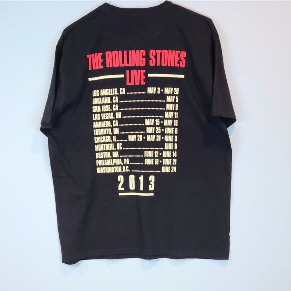 Rolling Stones 50 Year Tour 2013 Black Short Sleeve XXL Men's Graphic T Shirt - Picture 2 of 2